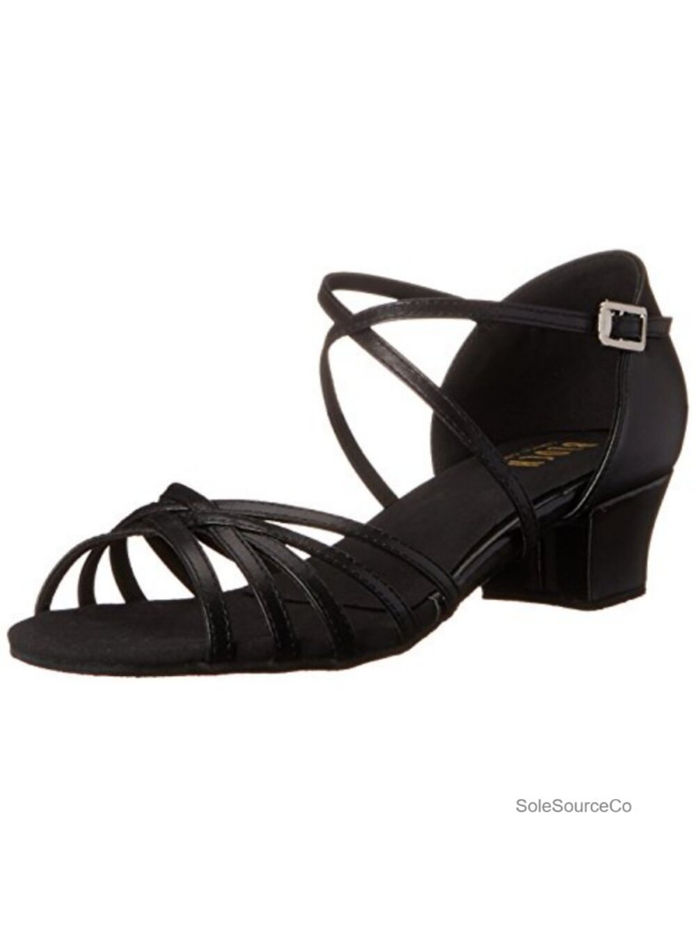 Leather Ballroom Practice Dance Shoes with Suede Outsole Women's Heels